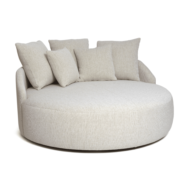 Traunstein Sofa weißer Bouclé Stoff