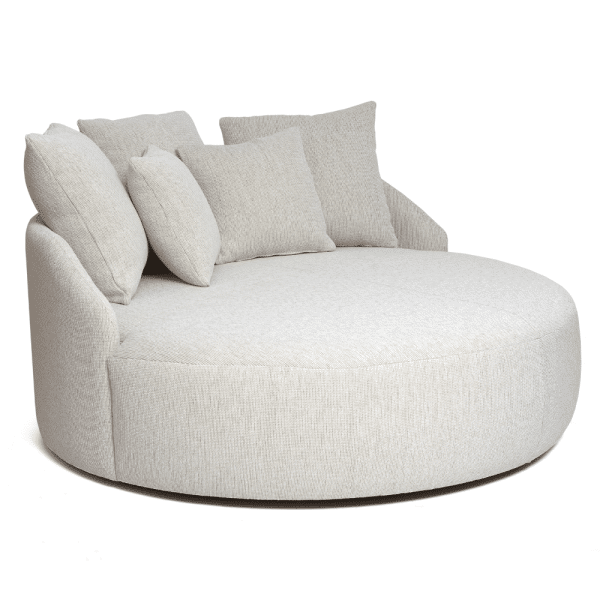 Traunstein Sofa weißer Bouclé Stoff