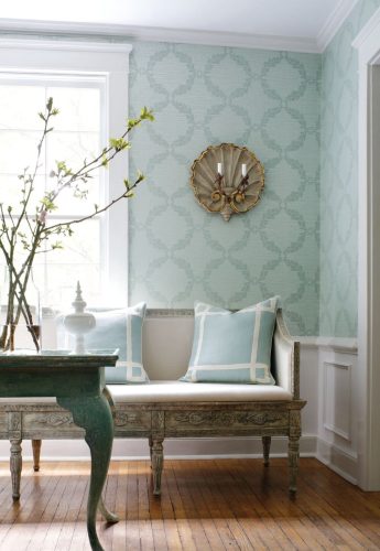 Antoine Trellis Full Room Shot – Damask Resource 3 – Thibaut – hi res Chalet-Eybl-tailored-interiors-3